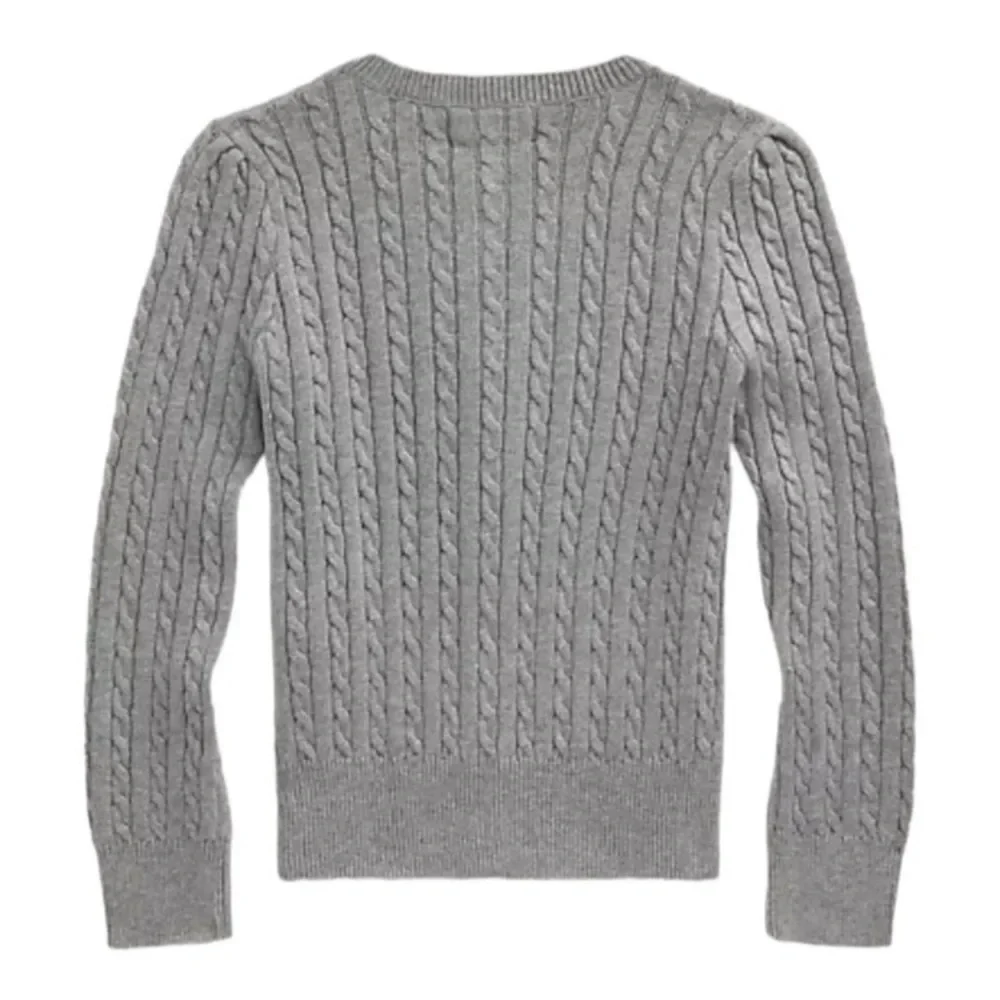 Ralph Lauren Classic Gray Cable Knit Sweater